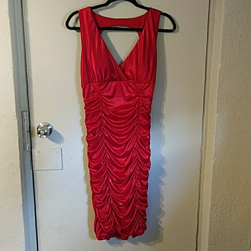 Red cocktail dress